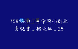 1584340_生命密码副业变现营_初级班_25