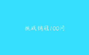 挑战销冠100问