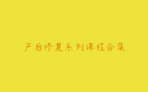 产后修复系列课程合集