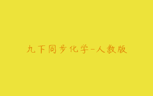 九下同步化学-人教版