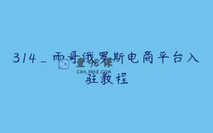 314_雨哥俄罗斯电商平台入驻教程