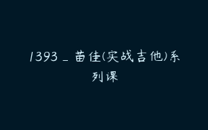 1393_苗佳(实战吉他)系列课