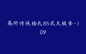 高阶传统杨氏85式太极拳-109