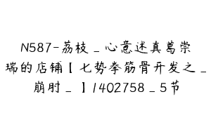 N587-荔枝_心意述真葛崇瑞的店铺【七势拳筋骨开发之_崩肘_】1402758_5节