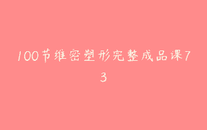 100节维密塑形完整成品课73