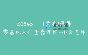 Z0843---[学浪]藏舞零基础入门全套课程-小含老师
