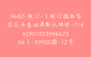 N682-牧汀-【牧汀插画写实花卉基础课默认班级-7164290182399662366】-39900圆-12节