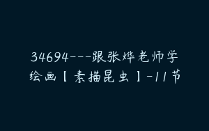 34694---跟张烨老师学绘画【素描昆虫】-11节