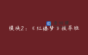 模块2：《红楼梦》拔萃班