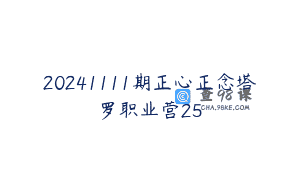 20241111期正心正念塔罗职业营25