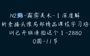 N233-霹雳美术-【深度解析素描头像局部精品课程学习培训已开班请拍这个】-28800圆-11节