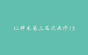 仁神术第三层次共修13