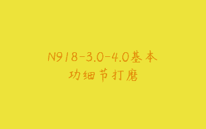 N918-3.0-4.0基本功细节打磨
