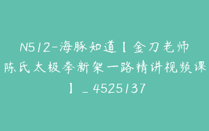 N512-海豚知道【金刀老师陈氏太极拳新架一路精讲视频课】_4525137