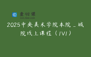 2025中央美术学院本院_城院线上课程（1V1）