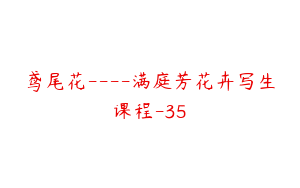 鸢尾花----满庭芳花卉写生课程-35
