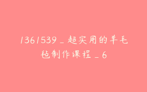 1361539_超实用的羊毛毡制作课程_6