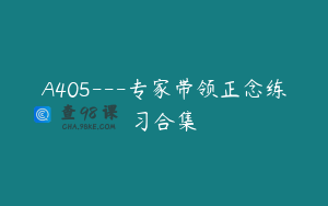 A405---专家带领正念练习合集