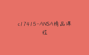 c17415-ANSA精品课程