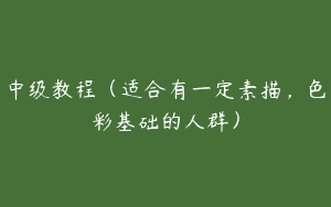 中级教程（适合有一定素描，色彩基础的人群）