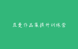 且曼作品集提升训练营