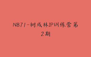 N871-树成林IP训练营第2期