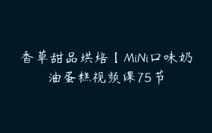香草甜品烘焙【MiNi口味奶油蛋糕视频课75节