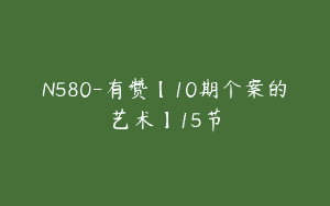 N580-有赞【10期个案的艺术】15节