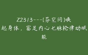 Z2313—[芬空间]唤起身体，富足内心七脉轮律动赋能