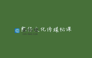 憨仔文化传媒秘课