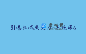 引爆私域成交力-系统课6