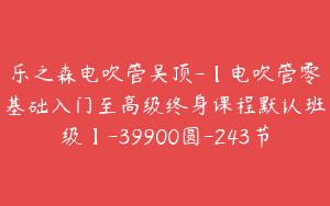 乐之森电吹管吴顶-【电吹管零基础入门至高级终身课程默认班级】-39900圆-243节