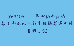 964405_【蔡仲杨手机摄影】零基础玩转手机摄影调色抖音班_52