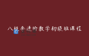八极拳进阶教学初级班课程