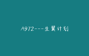 A972—生翼计划