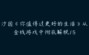 沙因《你值得过更好的生活》从金钱游戏中彻底解脱15