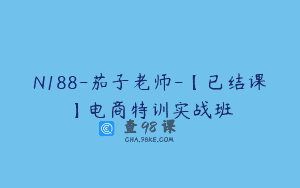 N188-茄子老师-【已结课】电商特训实战班