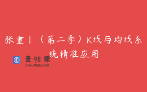 张重丨（第二季）K线与均线系统精准应用