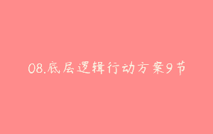 08.底层逻辑行动方案9节