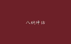 八纲评估
