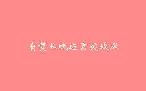 有赞私域运营实战课