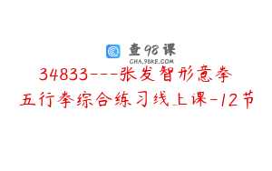34833---张发智形意拳五行拳综合练习线上课-12节