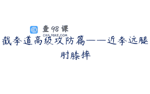 截拳道高级攻防篇——近拳远腿肘膝摔