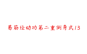 易筋经动功第二重侧身式13