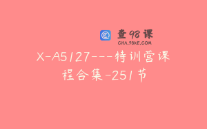 X-A5127---特训营课程合集-251节