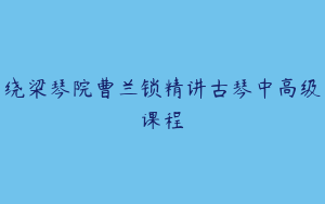 绕梁琴院曹兰锁精讲古琴中高级课程
