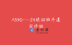 A390---24级四班丹道实修班