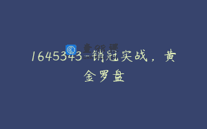 1645343-销冠实战，黄金罗盘