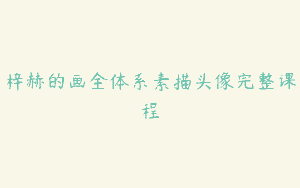 梓赫的画全体系素描头像完整课程
