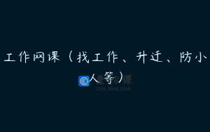 工作网课（找工作、升迁、防小人等）